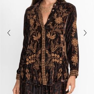 Johnny Was Georgiana Embroidered Floral Women's Top